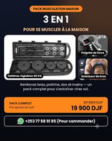 Pack musculation complet 3-en-1 pour entraînement à domicile