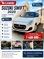 Suzuki Swift 2020 essence, boîte automatique, très bon état