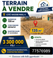 Terrain 135 m² avec titre foncier à Nassib Mail 4
