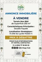 Terrain non bâti 250 m² double façade à Hodan près du lycée