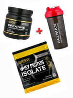 Whey Isolate, Créatine Monohydrate et Shaker Allmax 25 oz