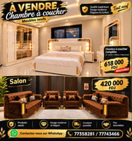 Chambre à coucher et salon neufs, design moderne