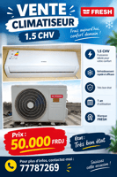 Climatiseur Fresh 1,5 CHV en très bon état