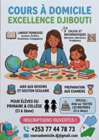 Cours de soutien scolaire à domicile pour primaire et collège