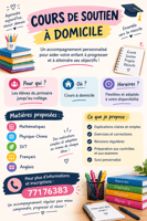 Cours de soutien scolaire à domicile du primaire au collège