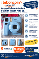 Appareil photo instantané Fujifilm Instax Mini SE bleu très bon état