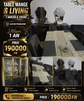 Living+ table à manger avec transport et installation