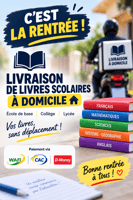 Service de livraison de livres scolaires à domicile pour tous niveaux