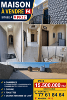 Maison F4 avec un grande terrasse à PK12