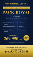 Pack mobilier royal luxe 8 pièces Novahome Living haut de gamme
