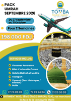 Pack Omra 2 semaines septembre 2026 avec hébergement et transport