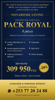 Pack mobilier royal luxe 8 pièces Novahome Living haut de gamme