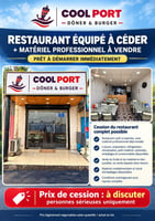 Restaurant équipé complet avec matériel professionnel quasi neuf à céder