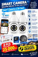 Caméra de surveillance Smart V380 Pro avec détection de mouvements