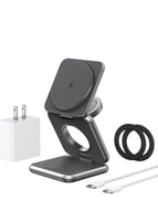 Chargeur sans fil magnétique pliable 3 en 1 KUXIU X40 gris