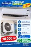 Climatiseur Samsung Inverter 2,5 CHV en très bon état