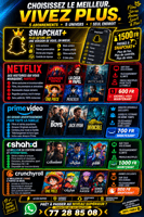 Abonnements streaming Netflix, Prime Video, Crunchyroll à Djibouti