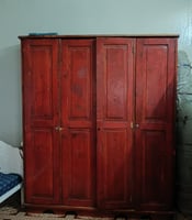 Armoire neuve rouge design contemporain