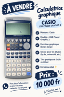 Calculatrice graphique en très bon état