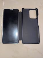 Coque à rabat noire élégante pour Redmi 13C avec protection intégrale