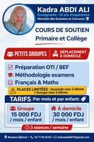 Cours particuliers primaire et collège en petit groupe à Boulaos