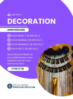 Décoration d'anniversaire sur mesure