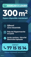 Hangar industriel 300 m² avec grande porte
