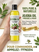 Huile de jojoba naturelle 250 ml pour soins capillaires