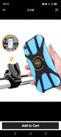 Support téléphone vélo rotatif 360° en silicone flexible