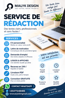 Service professionnel de rédaction de CV et lettres de motivation