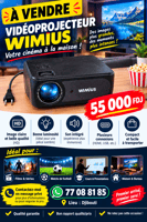Vidéo projecteur Wimius pour cinéma maison et présentations