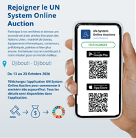Vente aux enchères PAM Djibouti – Matériel de bureau, informatique, conteneurs, préfabriqués (13–23 oct. 2026)