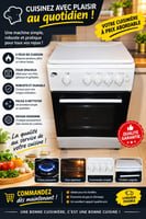 Cuisinière moderne 5 feux avec four spacieux