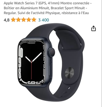 Montre Apple Watch Série 7 en Aluminium - Comme Neuve