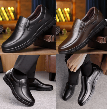 Chaussures décontractées en cuir véritable pour hommes - faites à la main