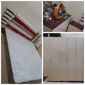 Meuble blanc avec matelas médical inclus