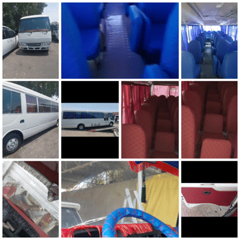 Bus Mitsubishi Rosa 35 places importé de Dubai à Djibouti, années 2016-2019