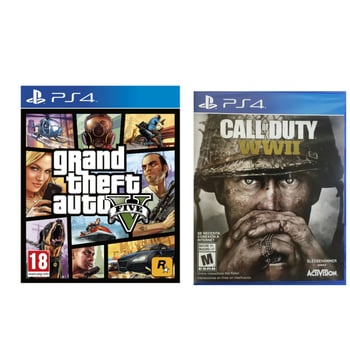 Jeux PS4 GTA5 et Call of Duty WWII à prix exceptionnels