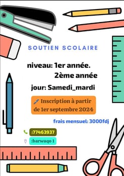 Soutien scolaire pour première et deuxième année à Barwaqo