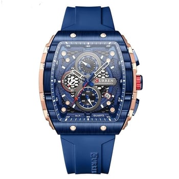 Montre Curren 8442 Chronographe ll Originale 100% - Bleu et Noir