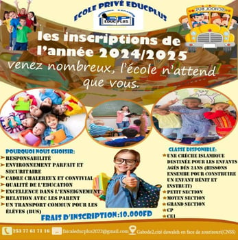 Ecole Privée Educ Plus - Inscriptions 2024-2025