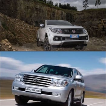 Location de 4x4 : Land Cruiser V8 et pick-up Fiat en bon état