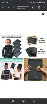 Tablette électronique effaçable 12 pour enfants - Livraison gratuite