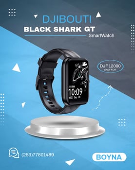 Montre connectée BlackShark GT avec écran amoled et capteurs intégrés