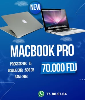 MacBook Pro 13 8Go RAM, 500Go disque dur