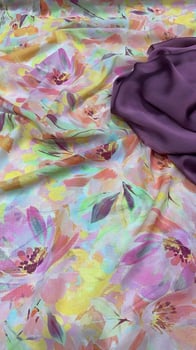 Tissus neufs multicolores, légers et fluide - Fabriqué en Espagne