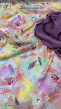 Tissus neufs multicolores, légers et fluide - Fabriqué en Espagne