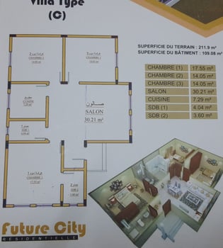 Maison F4 neuve avec titre foncier à PK18 Future City