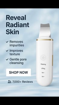 Épurateur de peau à ultrasons Luméa pour une peau nette et éclatante