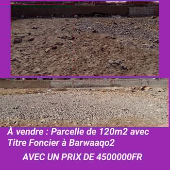Parcelle de 120m2 avec TITRE FONCIER à vendre